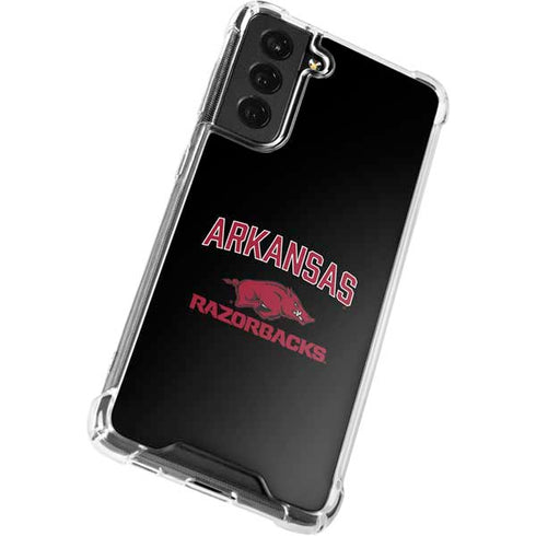 University of Arkansas-Fayetteville Razorbacks Black Galaxy S21 FE Clear Case